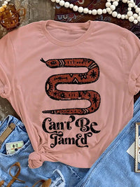 Thumbnail for Can't Be Tamed Snake T shirt - Desert Rose
