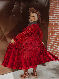 Thumbnail for The Royal Sequin Duster - Red-Dusters-Southern Fried Chics