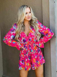 Thumbnail for All Gussied Up Hot Pink Sequin Romper