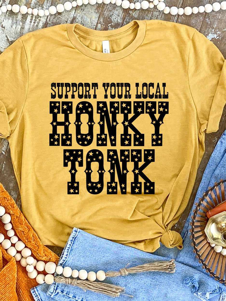 yellow country shirt womens honky tonk